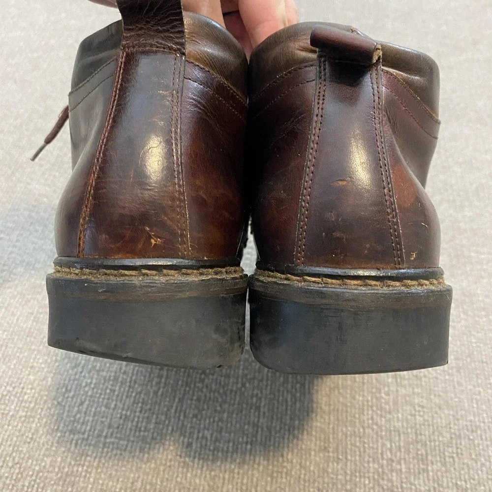 Johnston & Murphy Passport Boots Mens Size 10 Brown Leather Chukka Made in Italy